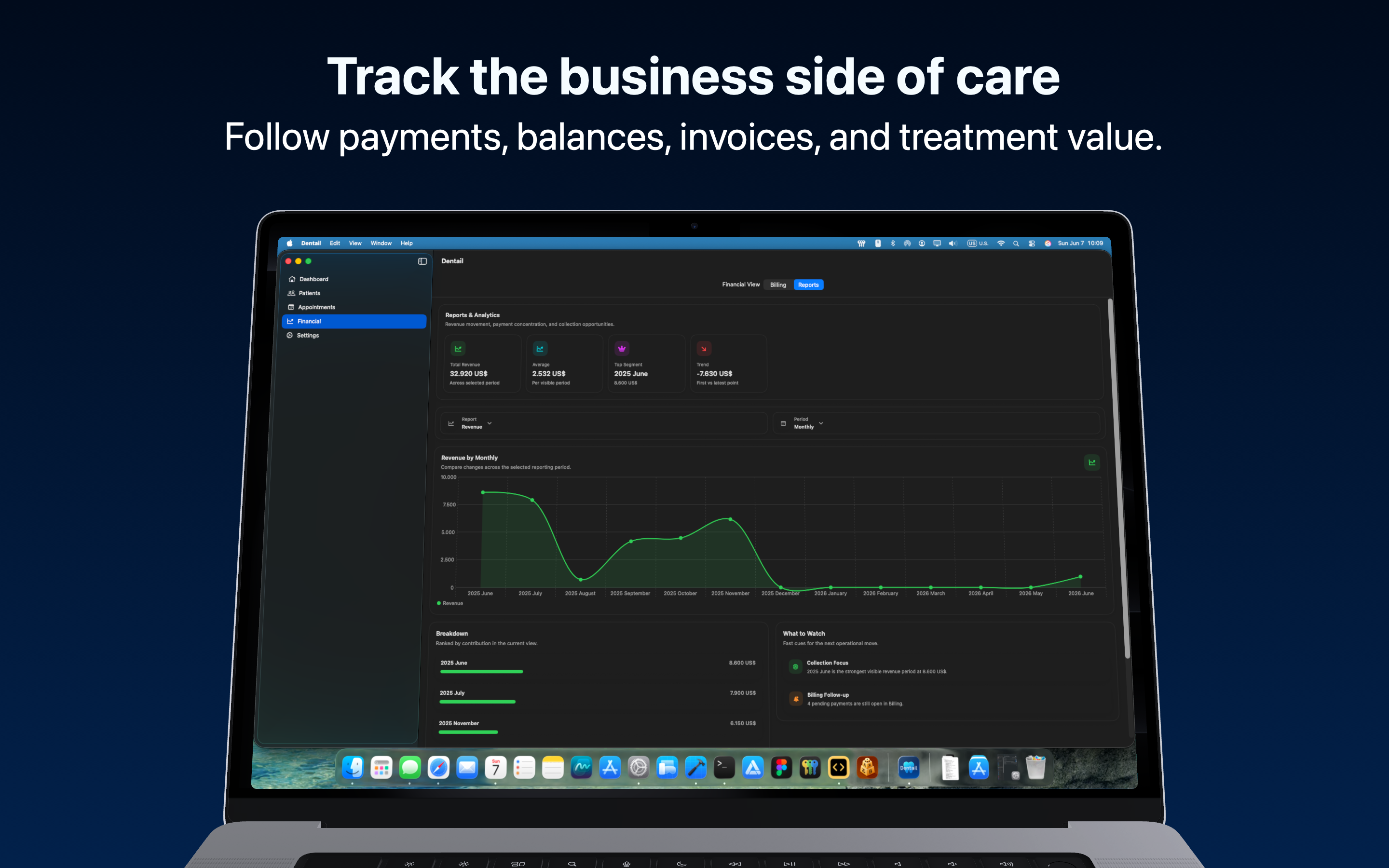 Financial reports on Mac